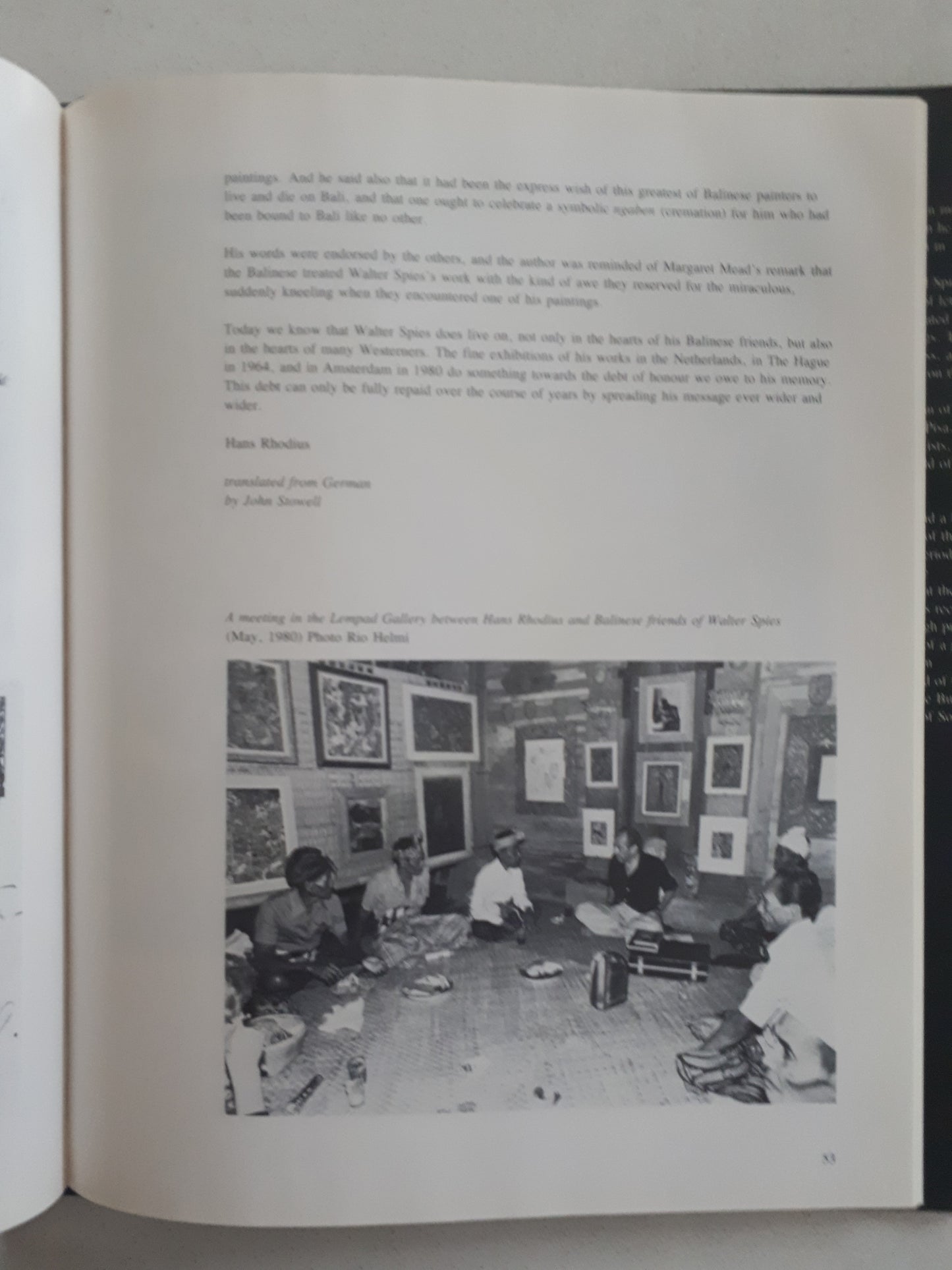 Walter Spies and Balinese Art by Hans Rhodius and John Darling