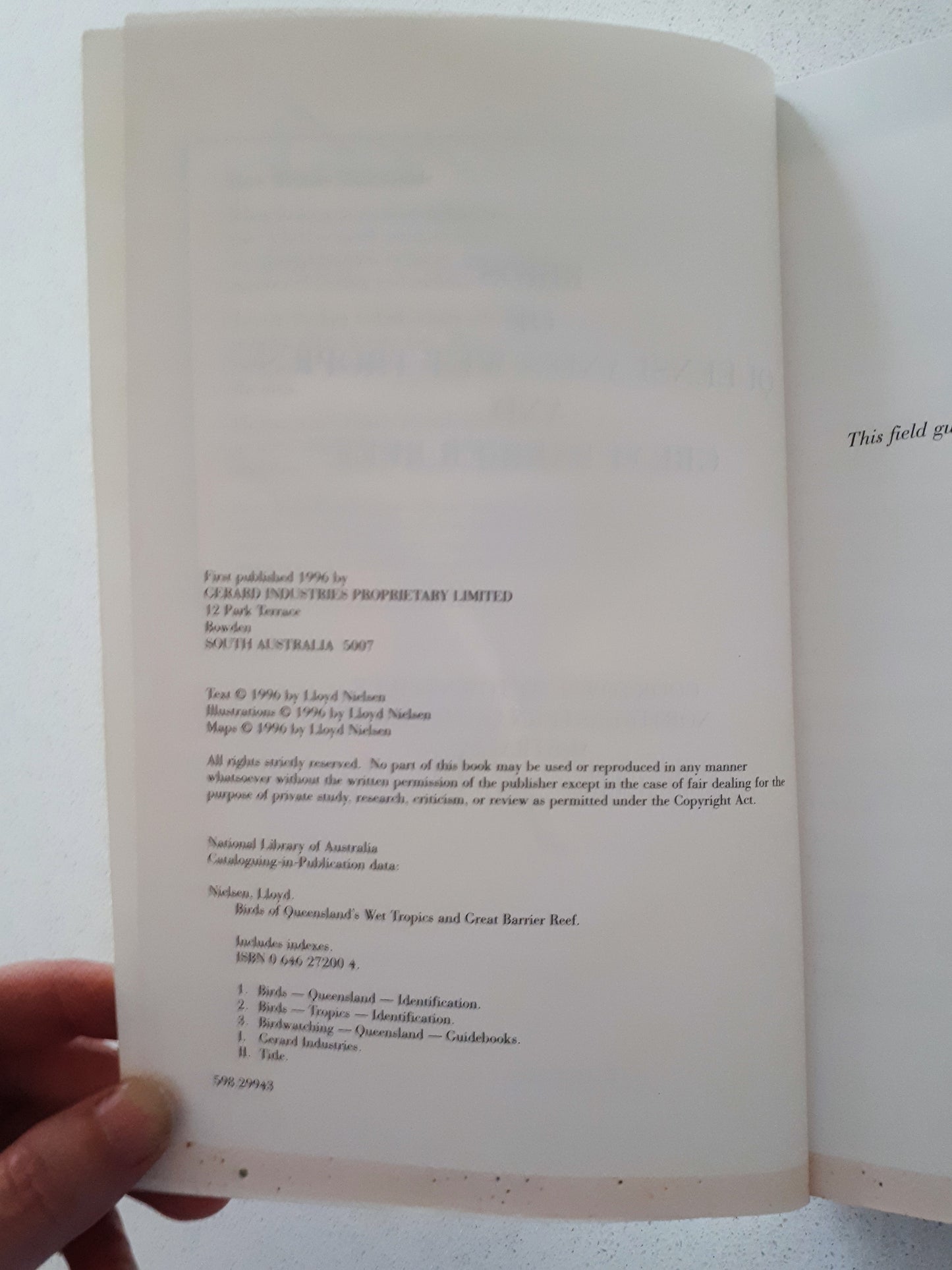 Birds of Queensland's Wet Tropics and Great Barrier Reef by Lloyd Nielsen