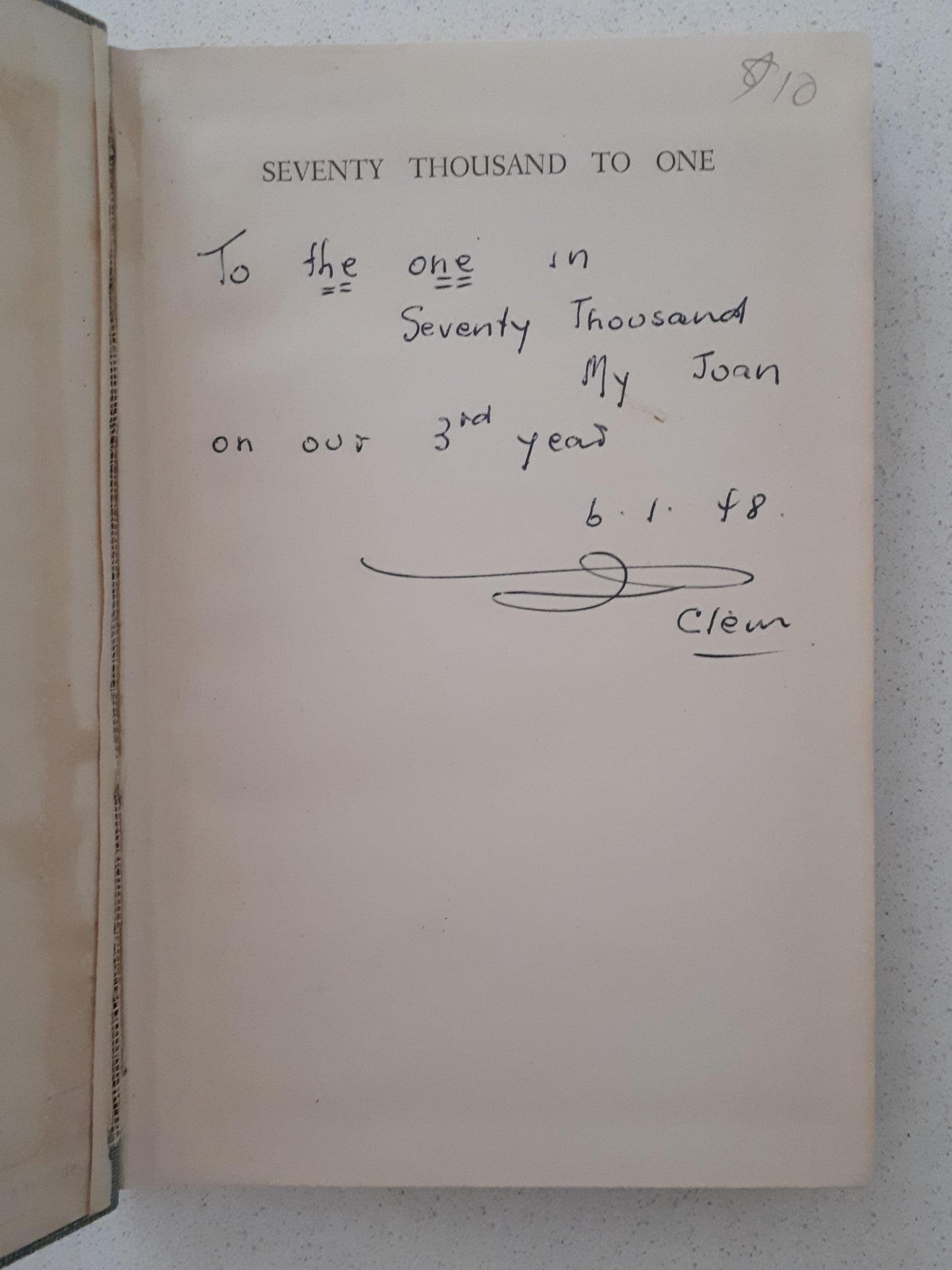 Seventy Thousand To One told by Lt. Gordon Manuel