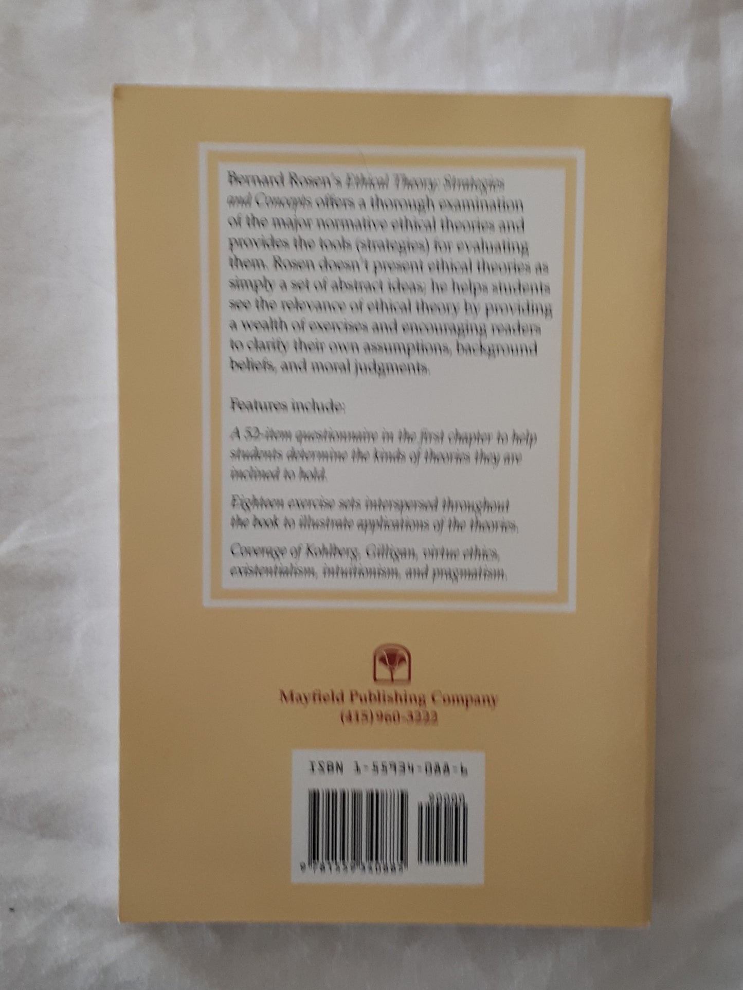 Ethical Theory by Bernard Rosen