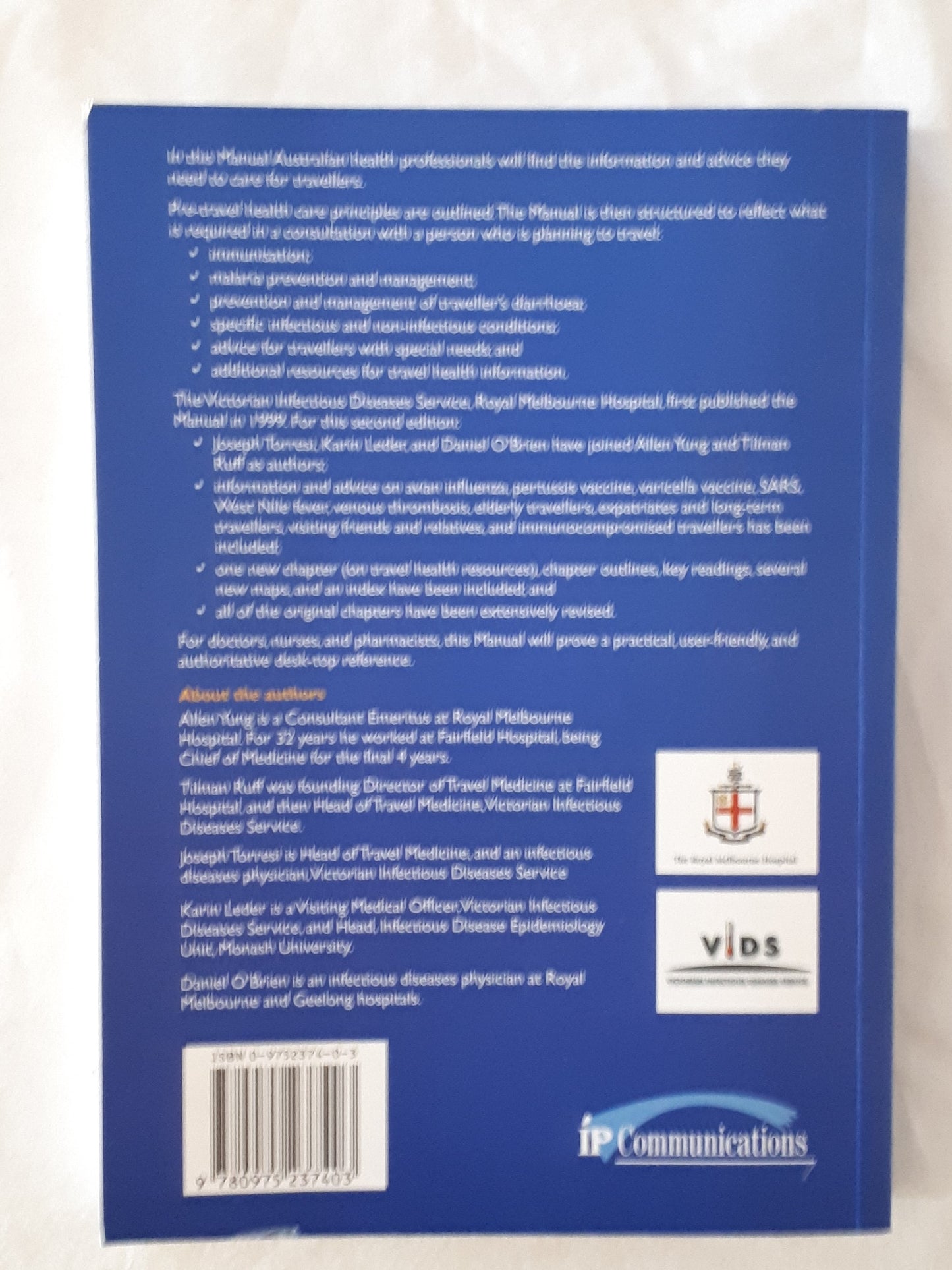 Manual of Travel Medicine by Allen Yung et al.