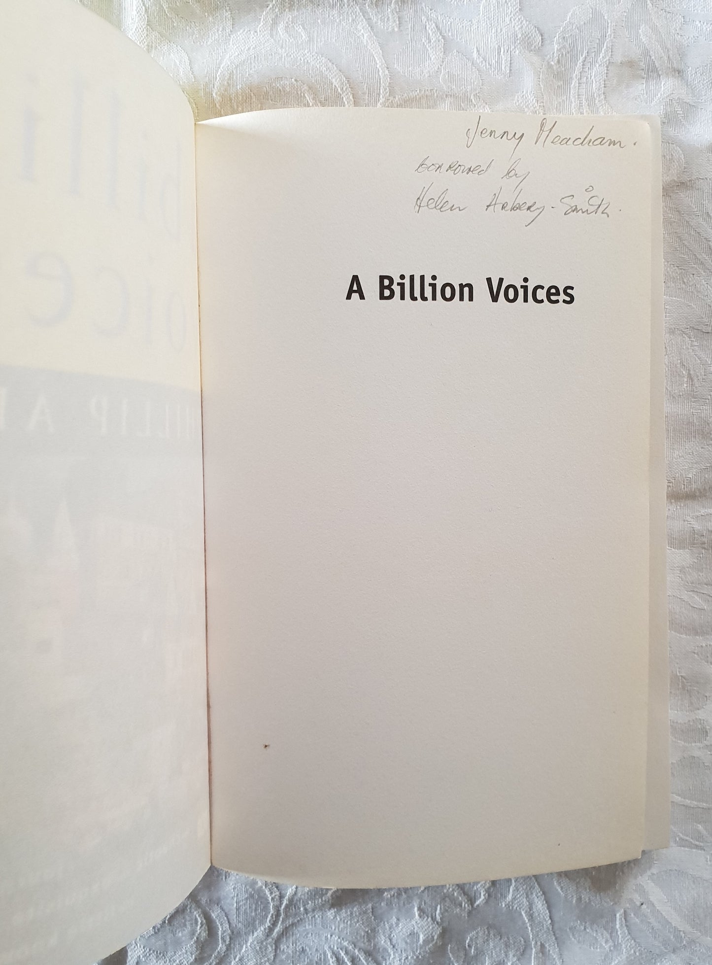 A Billion Voices by Phillip Adams