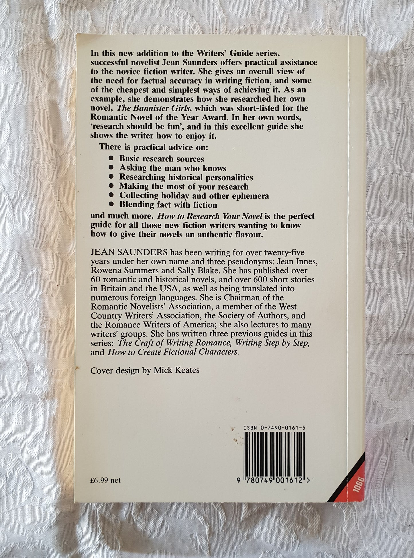 How to Research Your Novel by Jean Saunders