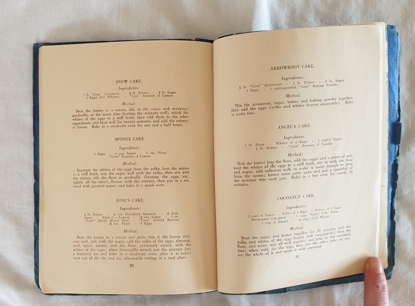 Lion Brand Collection of Famous Recipes by D. & J. Fowler