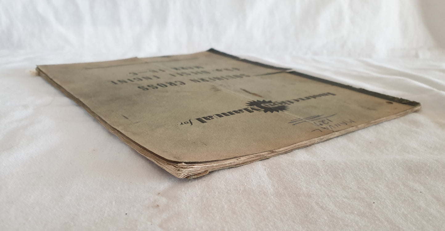 Instruction Manual for Southern Cross 4 h.p. Diesel Engine Mark EU-C