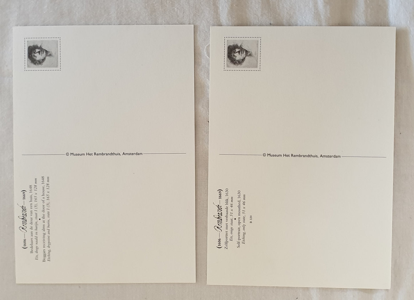 Rembrandt Postcards by Museum Het Rembrandtuis