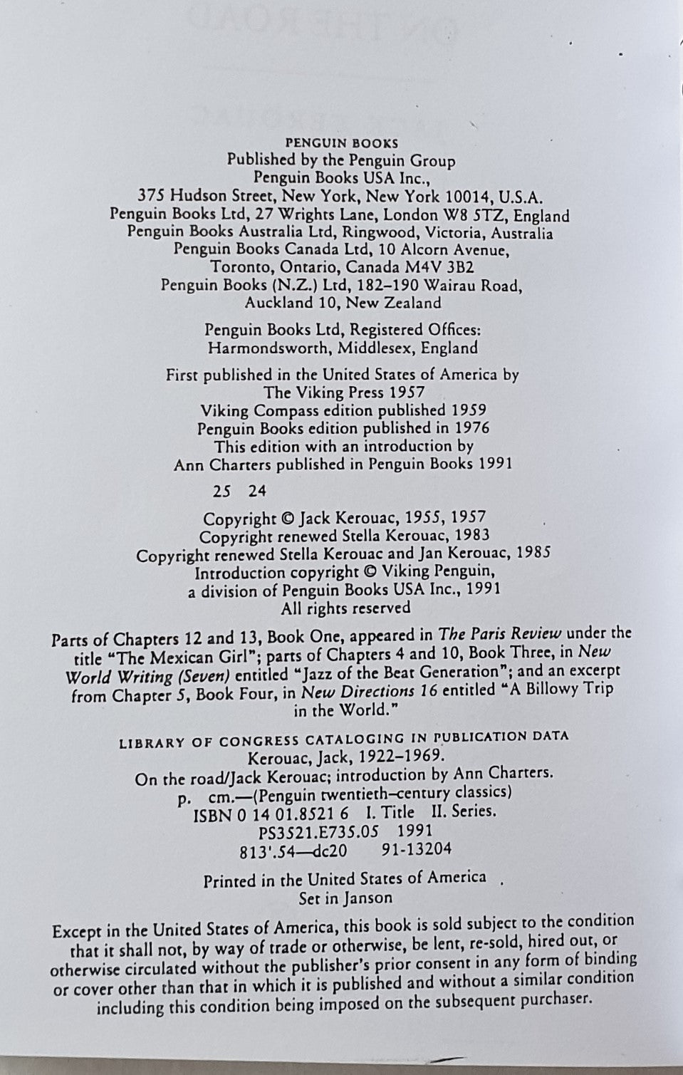 On The Road by Jack Kerouac