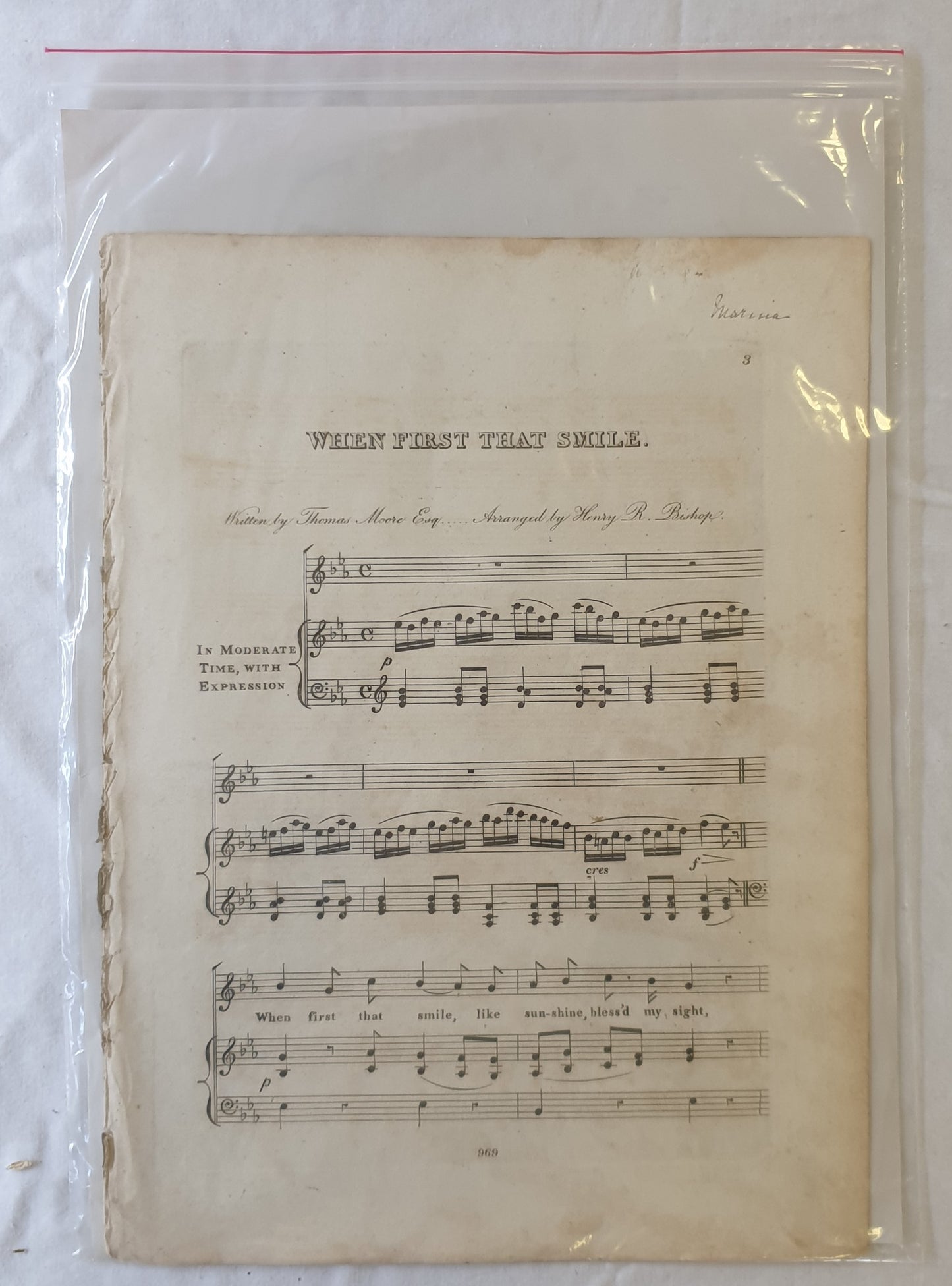 When First That Smile Written by Thomas Moore Esq