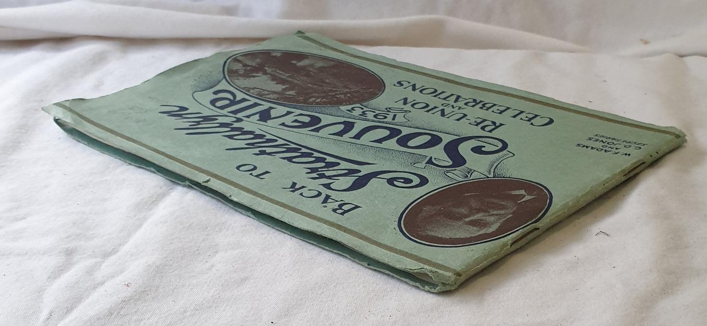 Back to Strathalbyn Souvenir 1933 by W. F. Adams and G. D. Jones