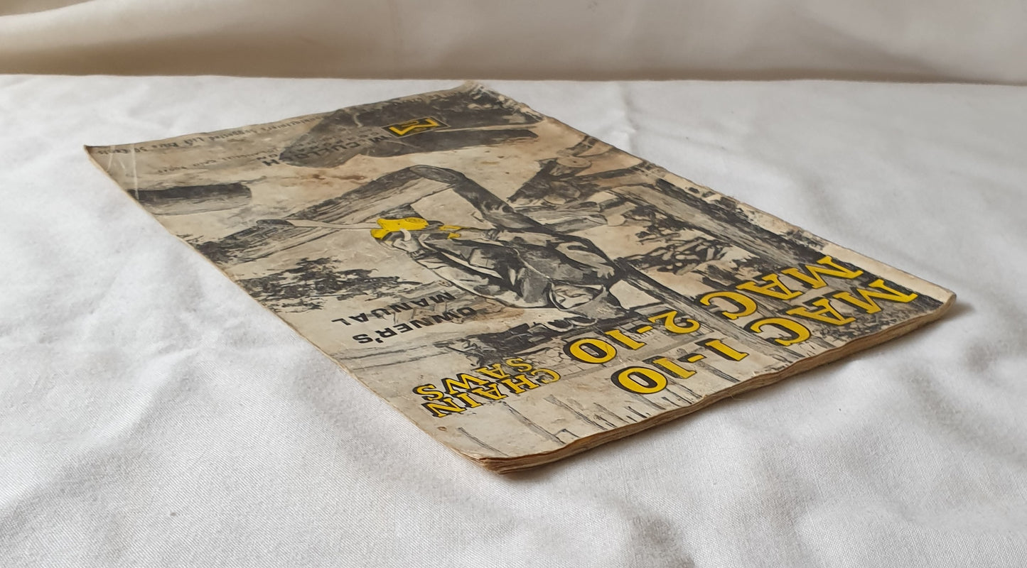 MAC 1-10 MAC 2-10 Chainsaws Owner’s Manual