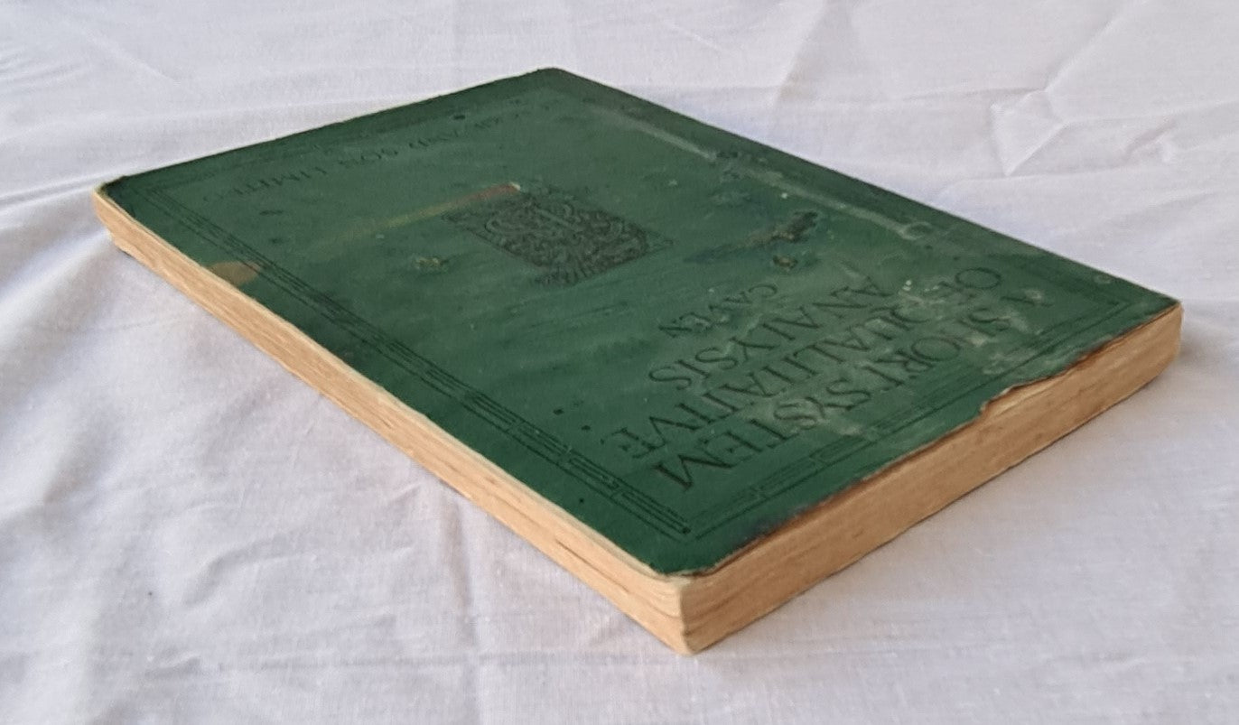 A Short System of Qualitative Analysis by R. M. Caven