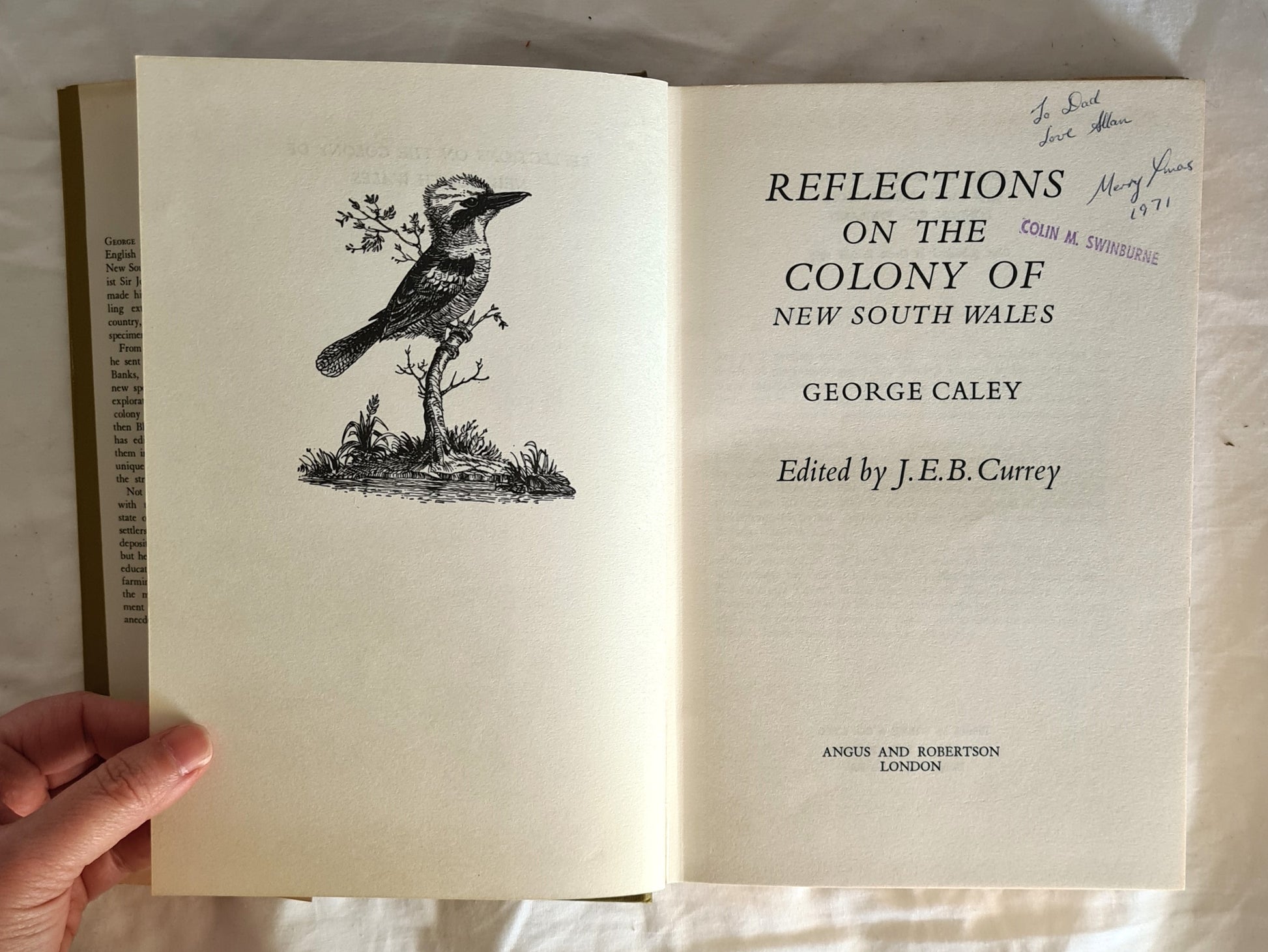 Reflections of the Colony of New South Wales  by George Caley  edited by J. E. B. Currey