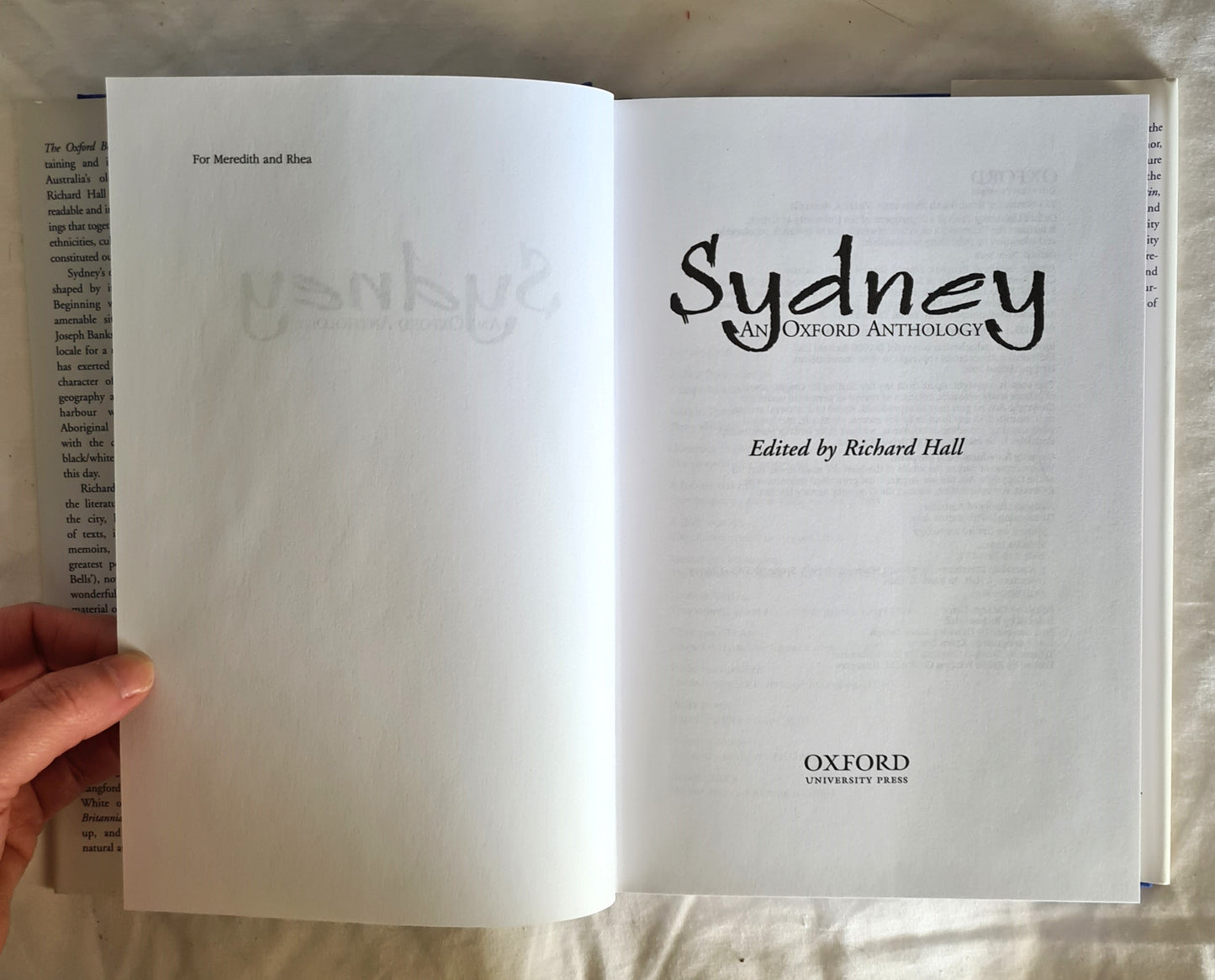 Sydney  An Oxford Anthology  Edited by Richard Hall