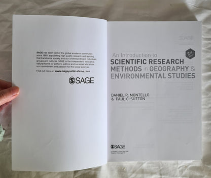 An Introduction to Scientific Research Methods in Geography and Environmental Studies by Daniel R. Montello and Paul C. Sutton