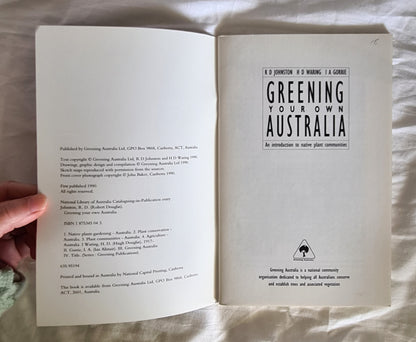 Greening Your Own Australia by R. D. Johnston, H. D. Waring and I. A. Gorrie