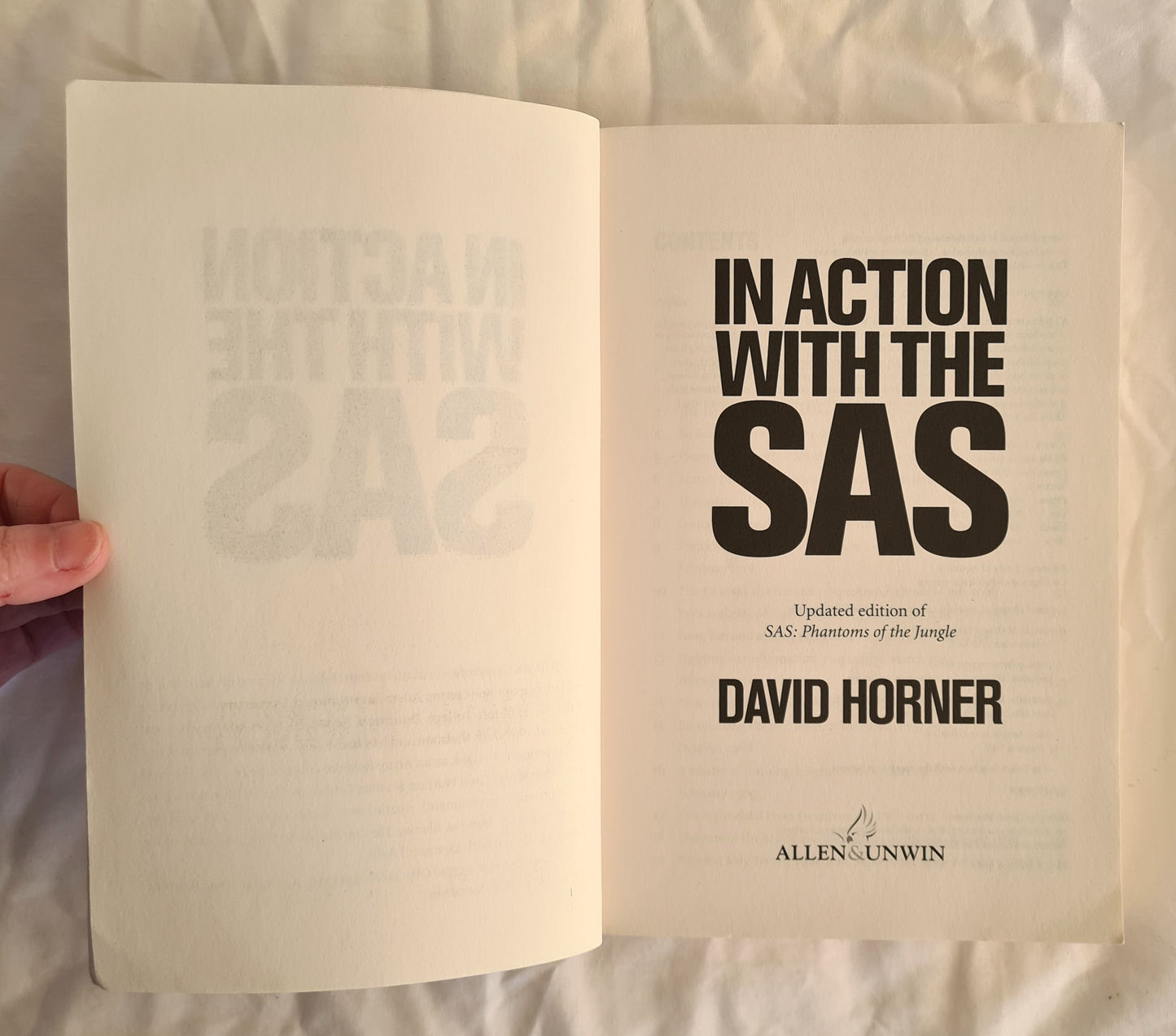 In Action With The SAS by David Horner