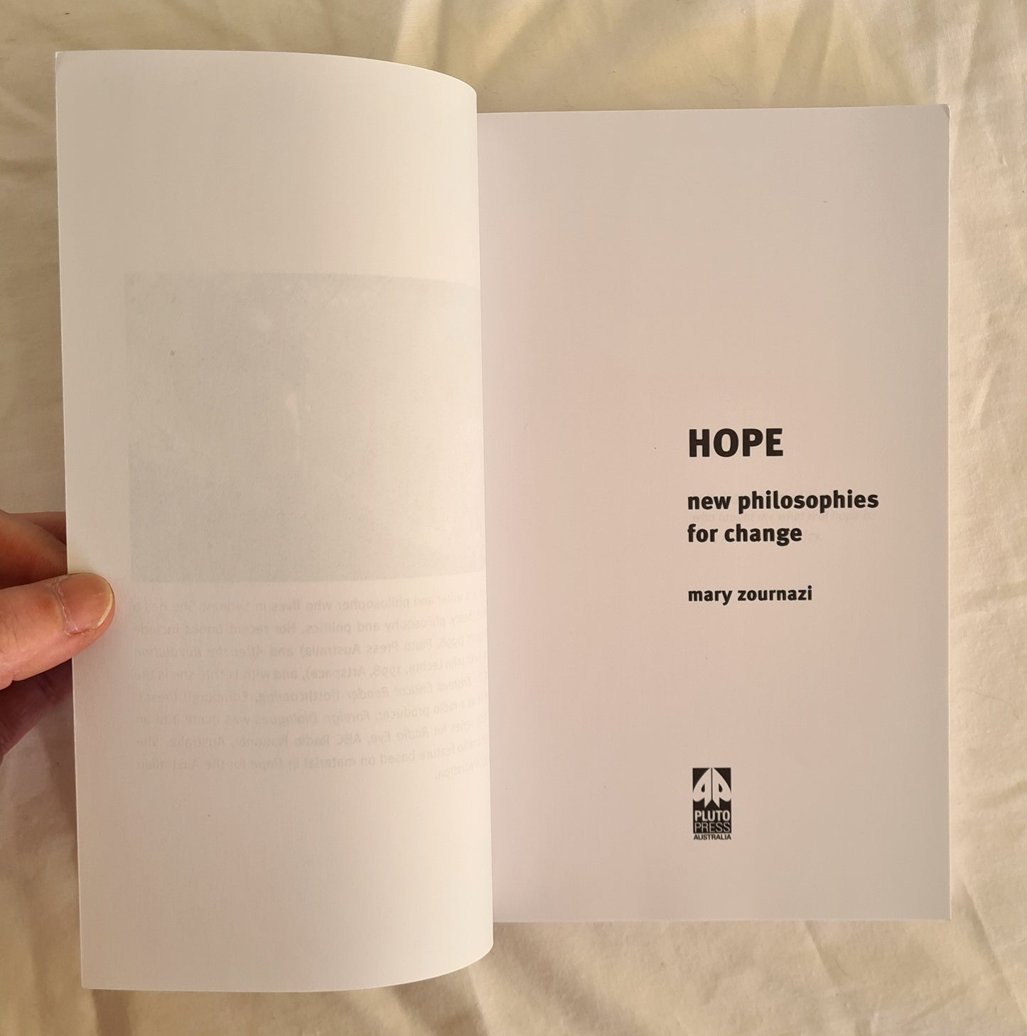 Hope by Mary Zournazi