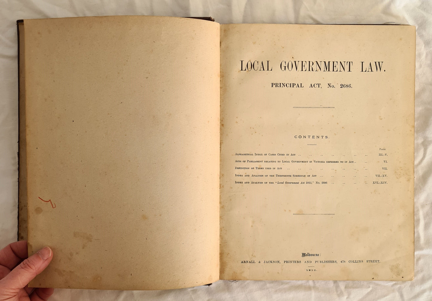 Local Government Law Principal Act, No. 2686.