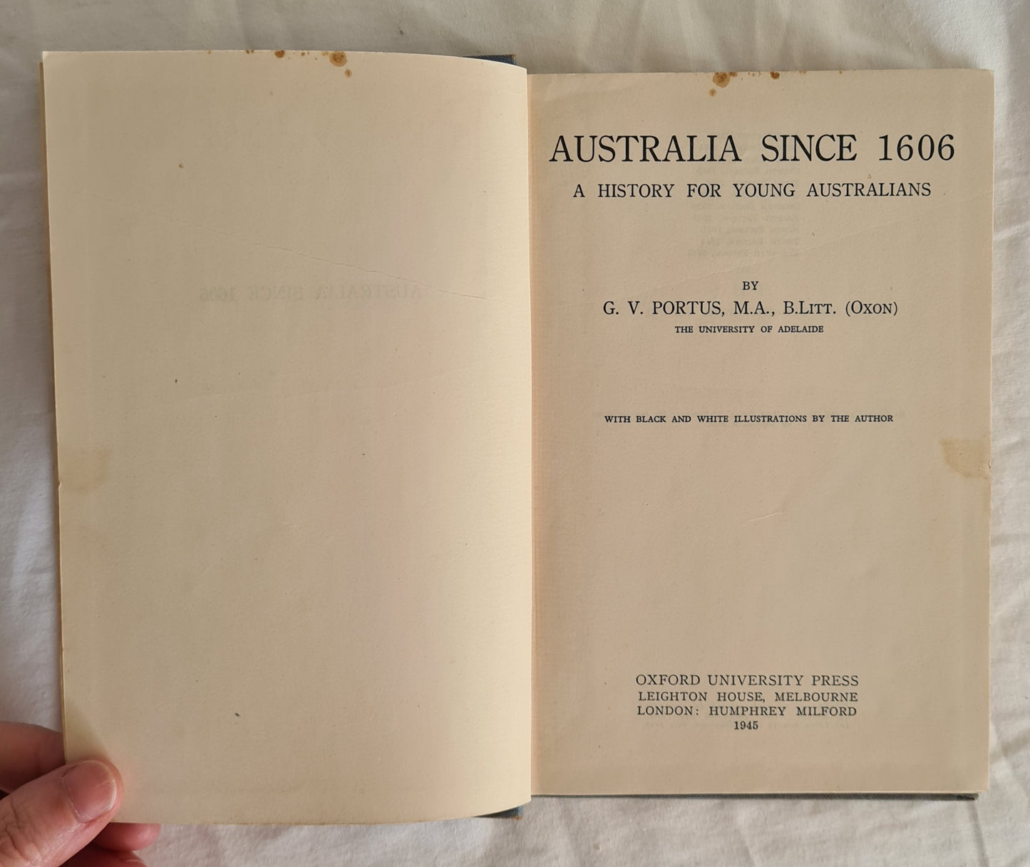 Australia Since 1606  A History for Young Australians  by G. V. Portus