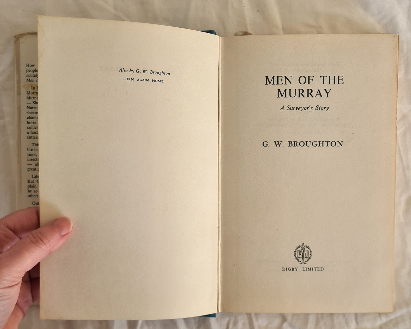 Men of the Murray by G. W. Broughton - 1st Edition