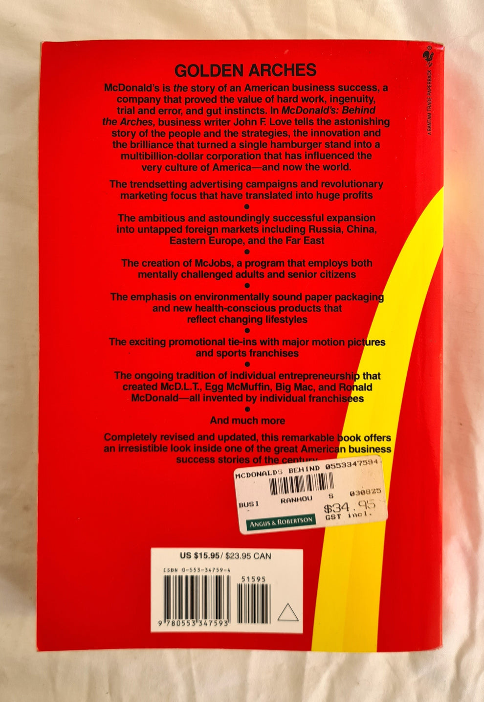 McDonald’s Behind the Arches by John F. Love – Morgan's Rare Books