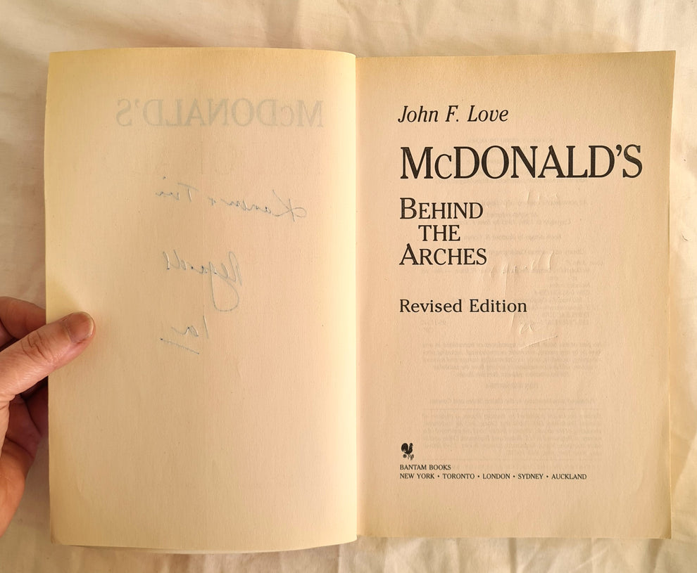 McDonald’s Behind the Arches by John F. Love – Morgan's Rare Books
