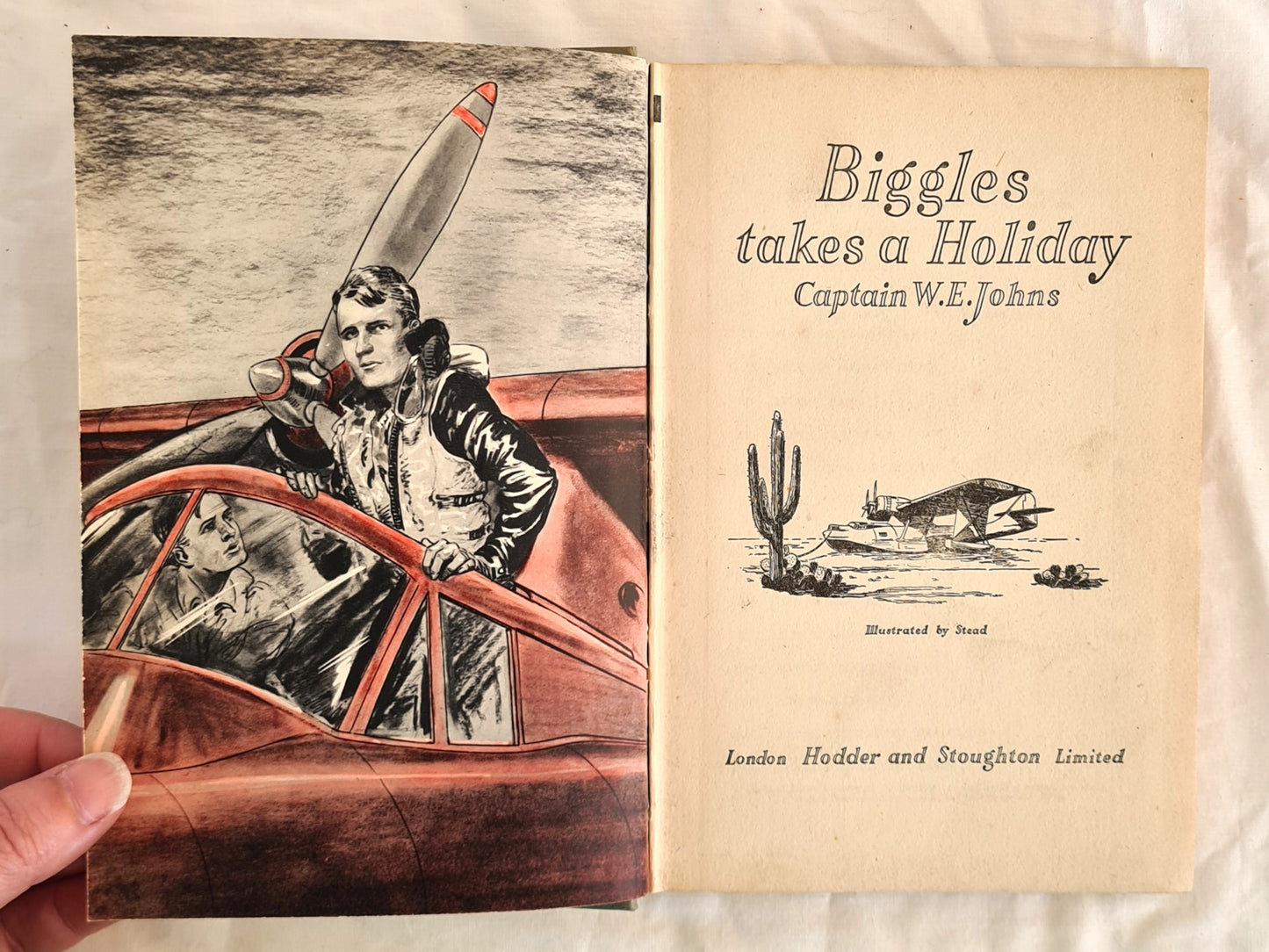 Biggles Takes a Holiday  by Captain W. E. Johns  illustrated by ‘Studio’ Stead