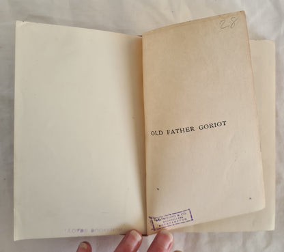 Old Father Goriot by Honore De Balzac