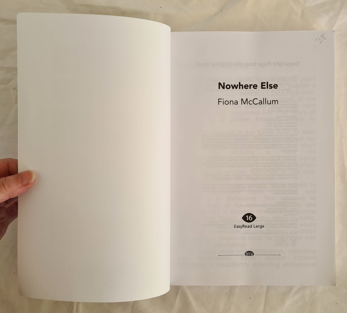 Nowhere Else by Fiona McCallum