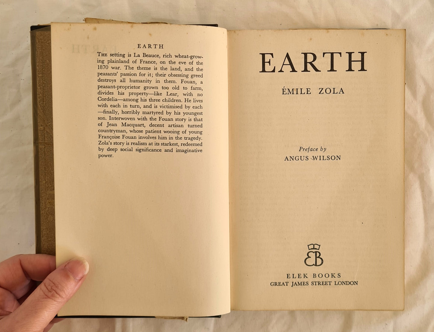 Earth by Emile Zola (jacket)