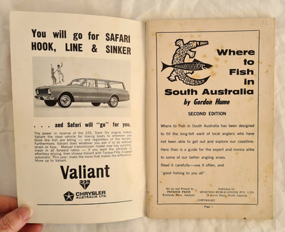 Where to Fish in South Australia by Gordon Hume (2nd Edn.)