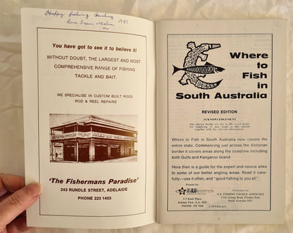 Where to Fish in South Australia by Gordon Hume (Revised)