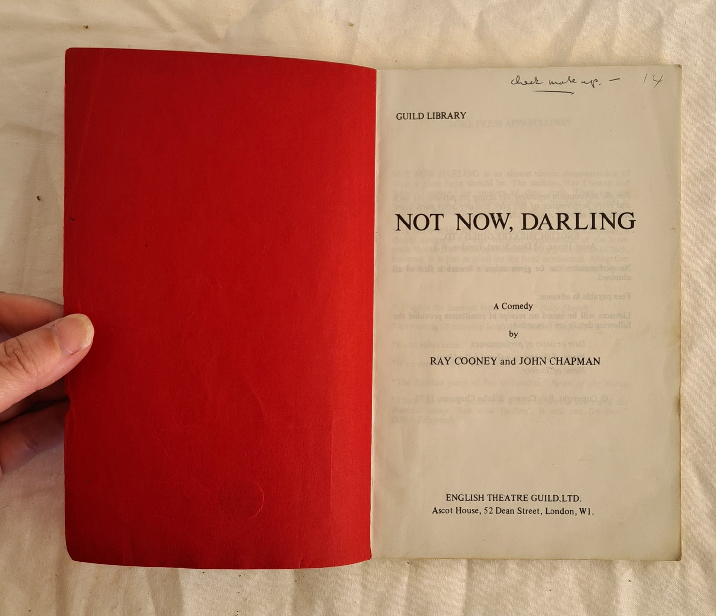 Not Now, Darling by Ray Cooney and John Chapman