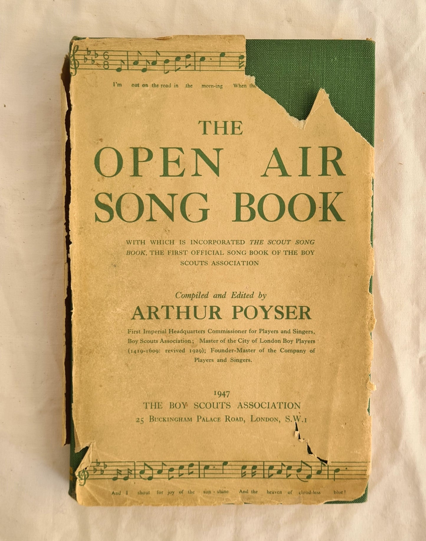 The Open Air Song Book  With which is incorporated The Scout Song Book, the first official song book of the Boy Scouts Association  Compiled and edited by Arthur Poyser
