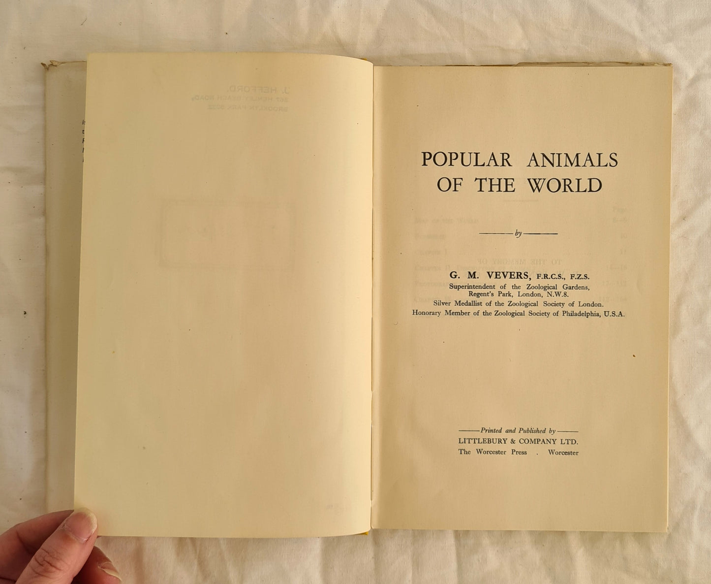 Popular Animals of the World by G. M. Vevers