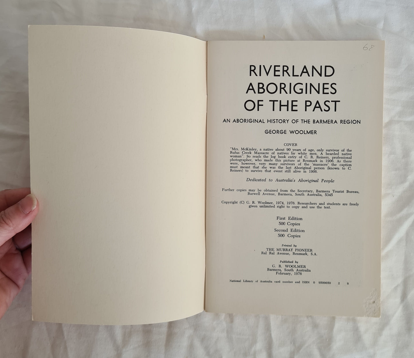 Riverland Aborigines of the Past by George Woolmer