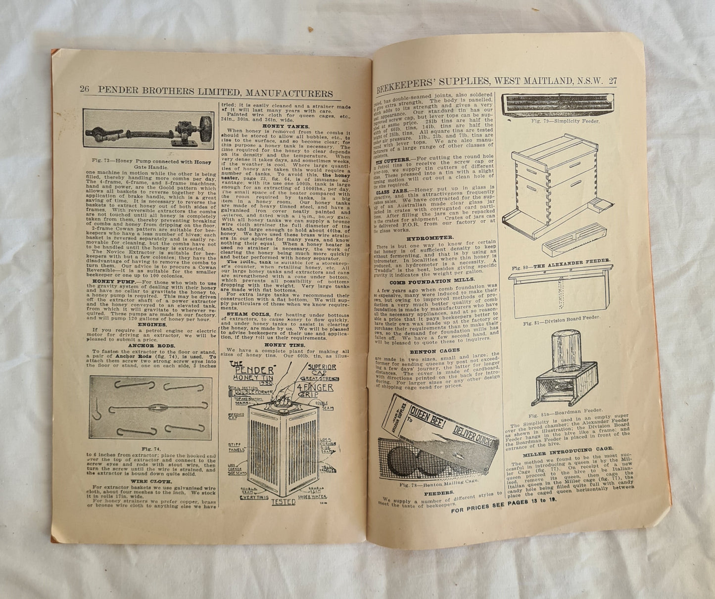 41st Edition Illustrated Catalogue of Beekeepers Supplies, &c. by Pender Bros.