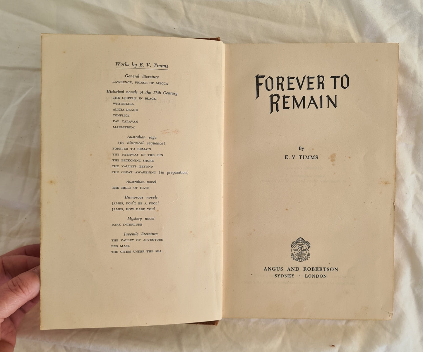 Forever to Remain by E. V. Timms (fair)