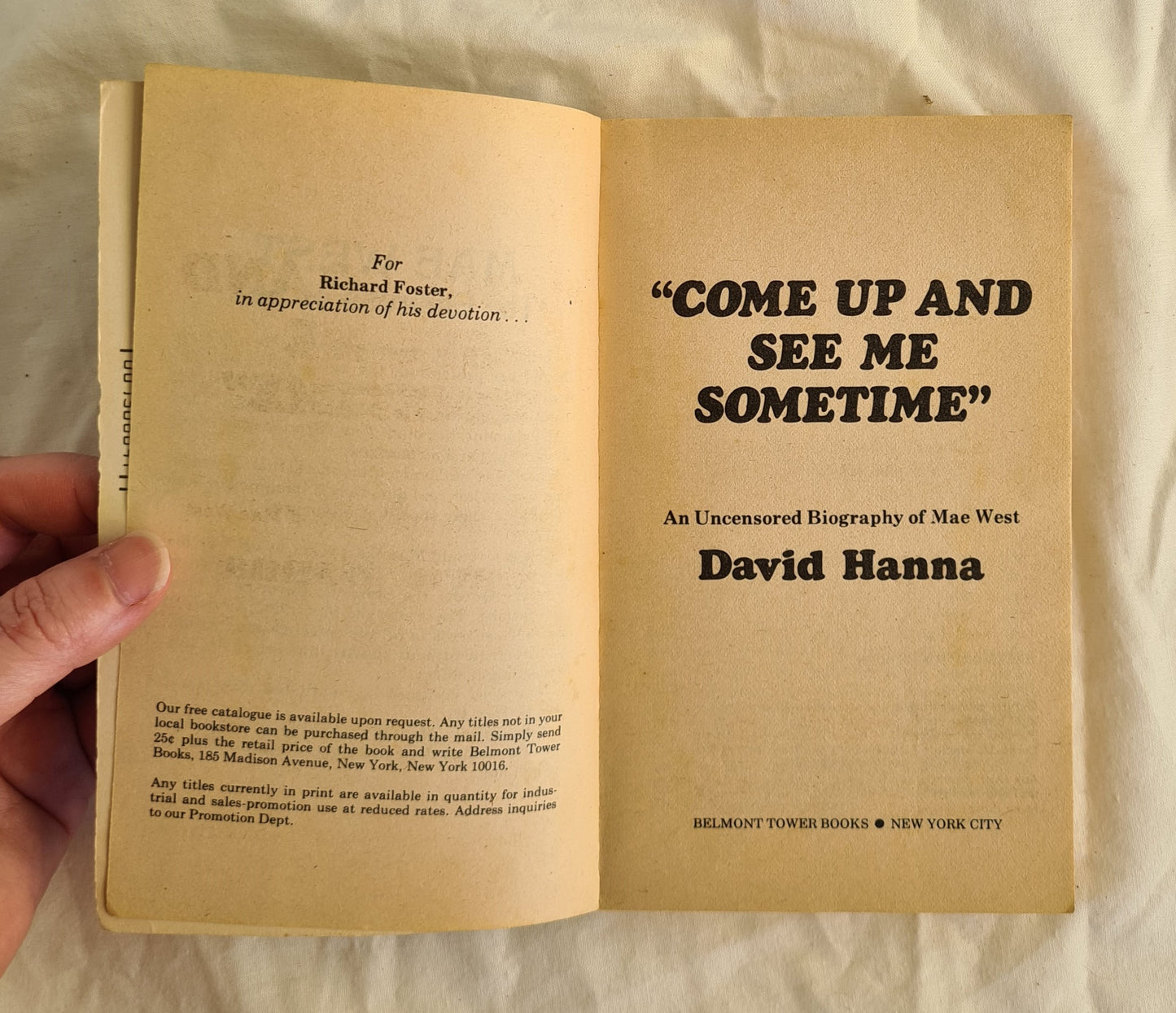 “Come Up and See Me Sometime” by David Hanna