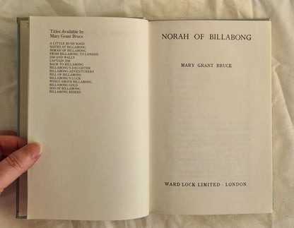 Norah of Billabong by Mary Grant Bruce (inscribed)