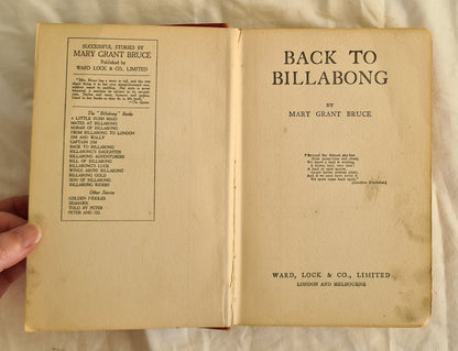 Back to Billabong  by Mary Grant Bruce