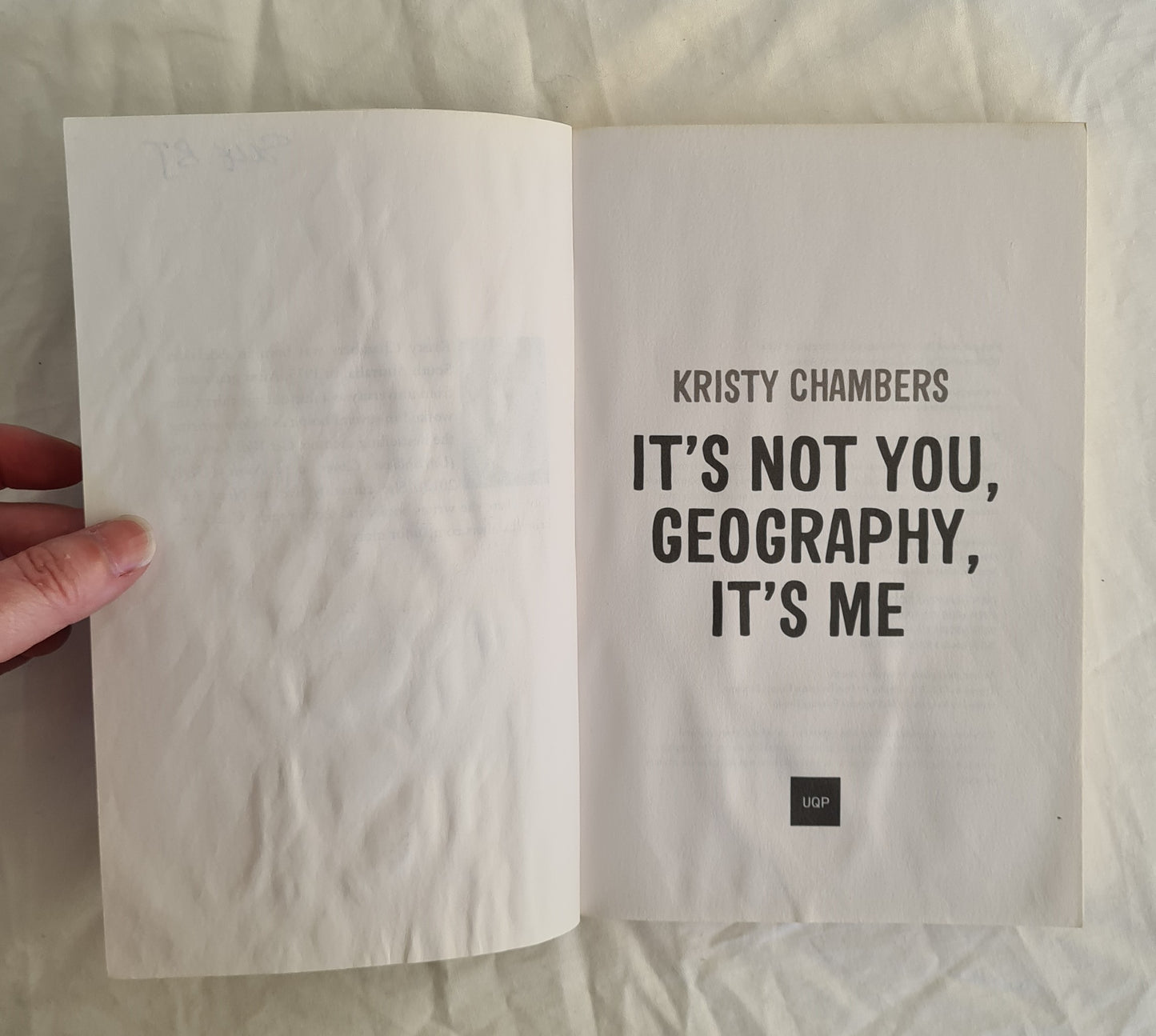 It’s Not You, Geography, It’s Me by Kirsty Chambers