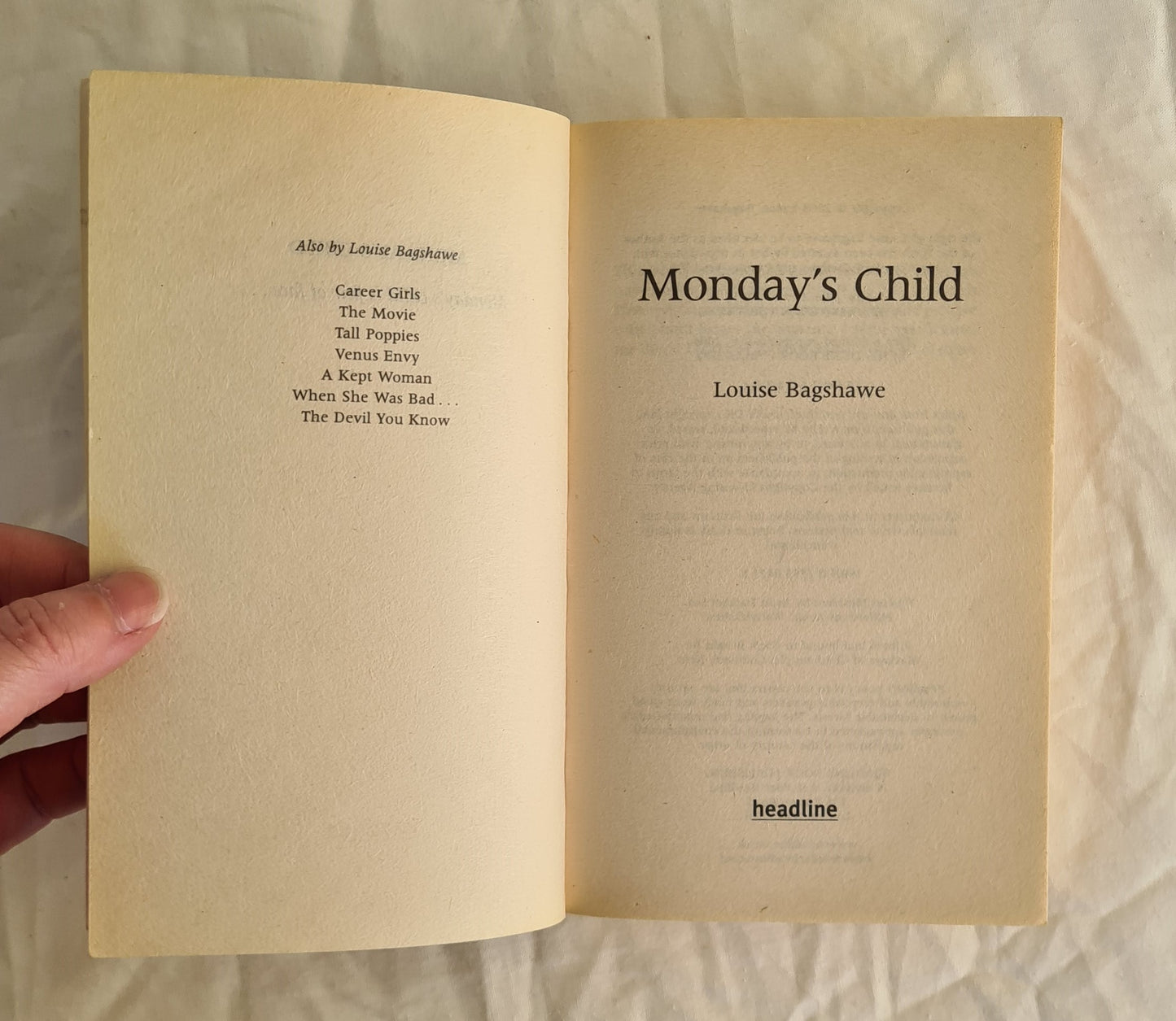 Monday’s Child by Louise Bagshawe