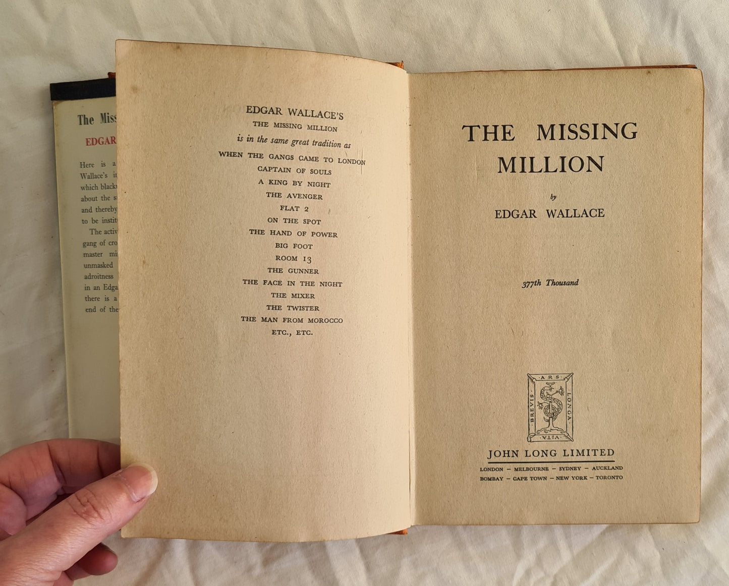 The Missing Million by Edgar Wallace