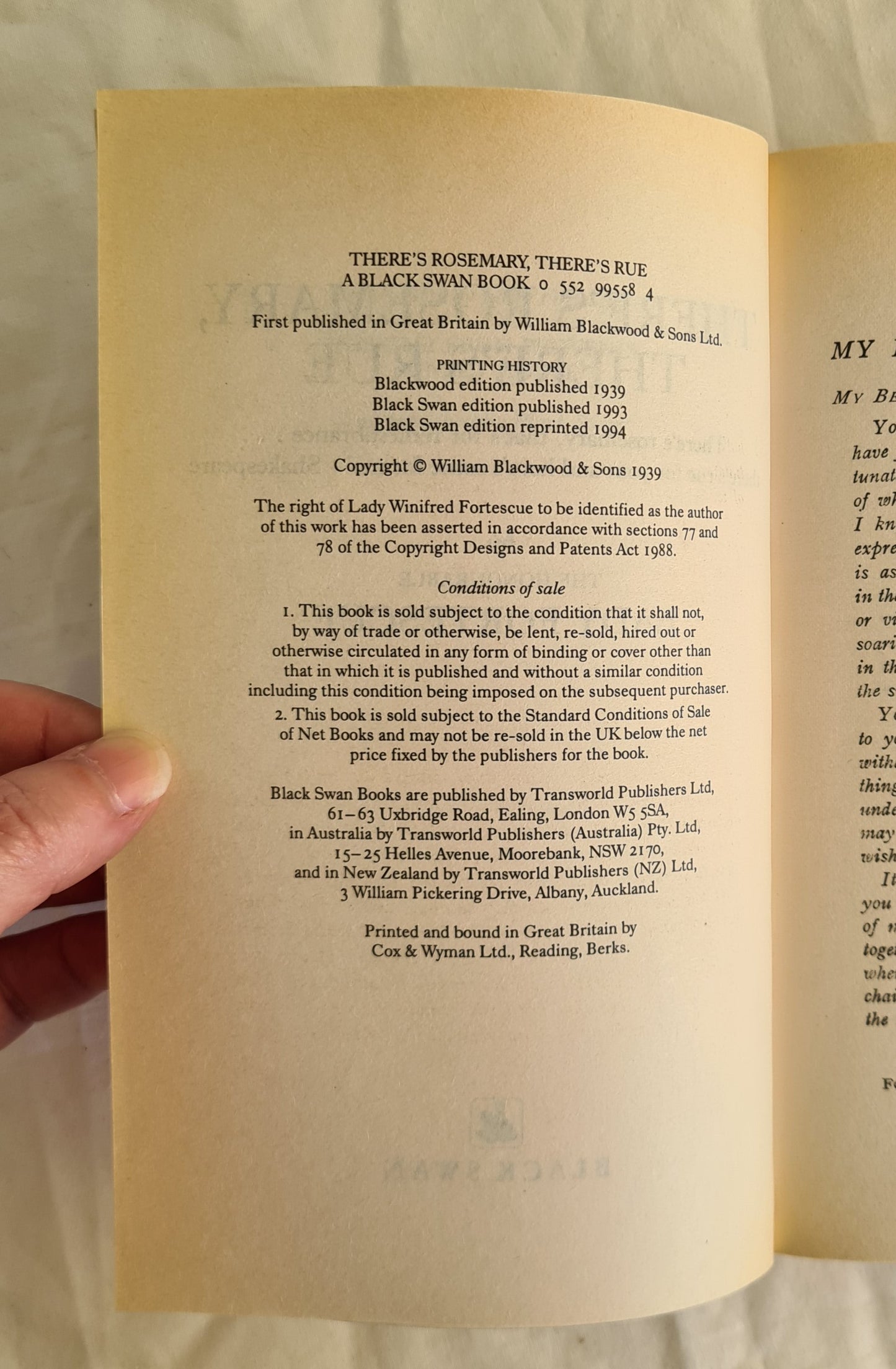 There’s Rosemary, There’s Rue by Lady Fortescue