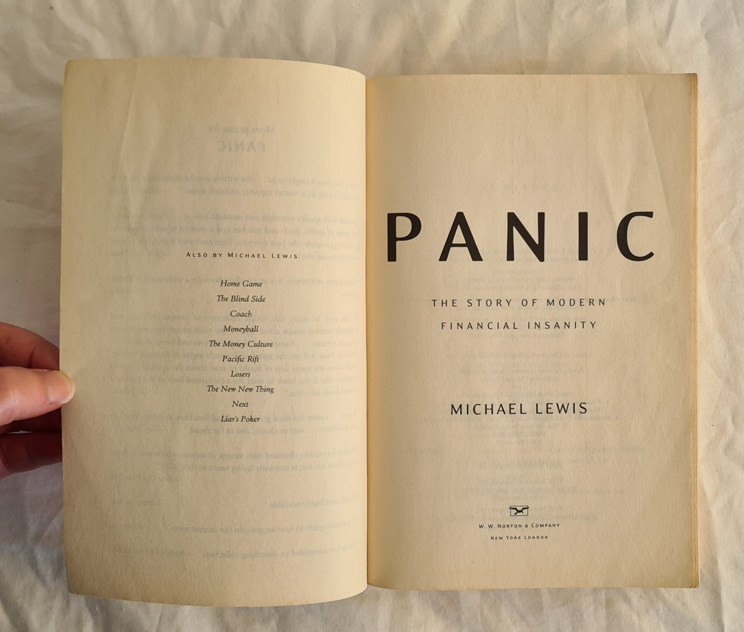 Panic by Michael Lewis