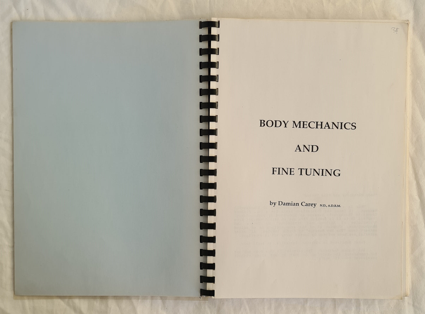 Body Mechanics and Fine Tuning by Damian Carey