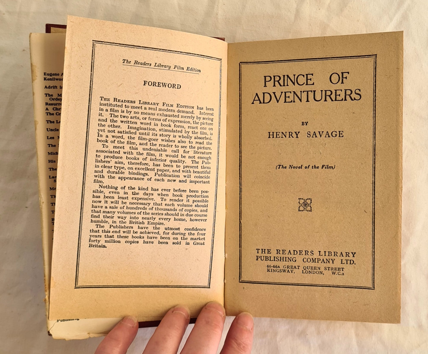 Prince of Adventurers by Henry Savage