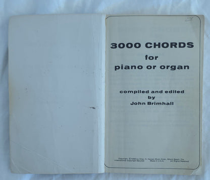 3000 Chords for Piano or Organ by John Brimhall