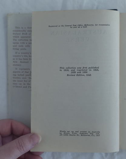 A Book of Australasian Verse by Walter Murdoch
